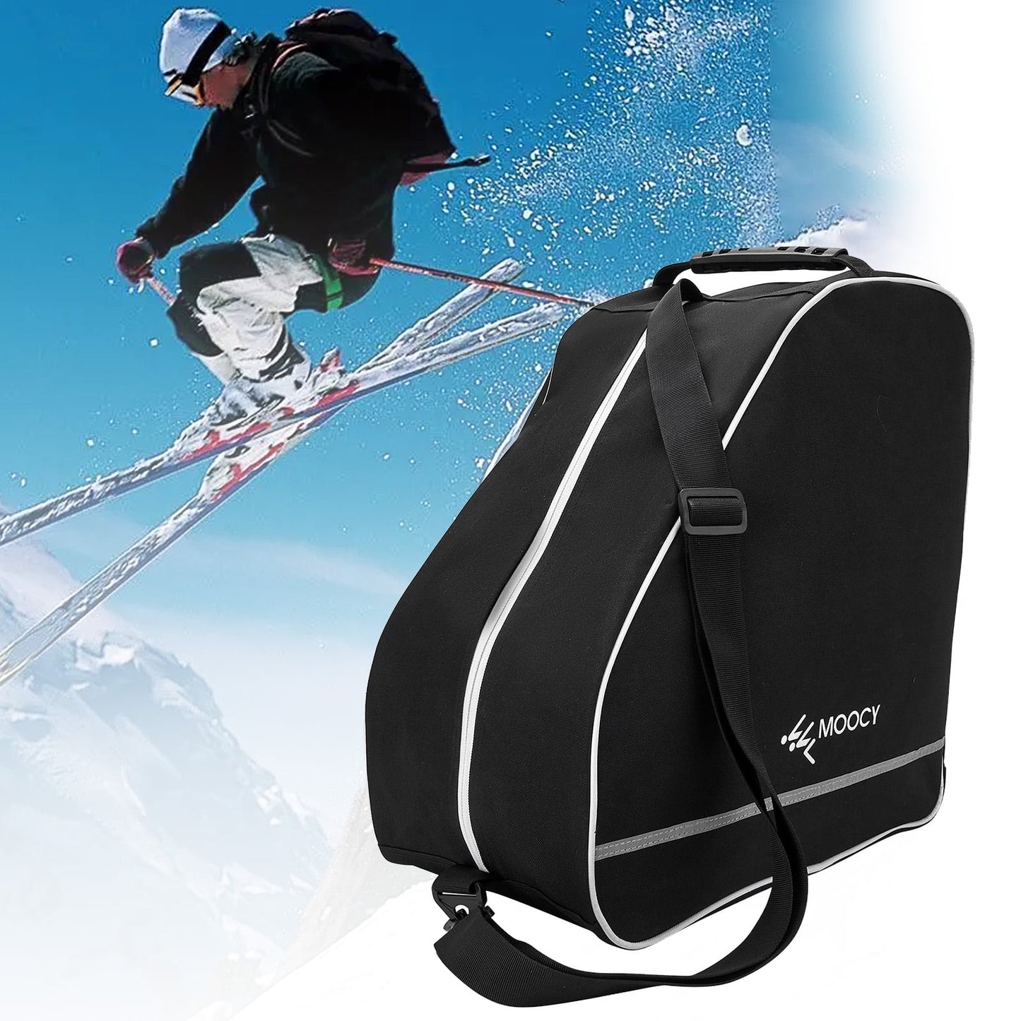 Ski Boot Bag -Ski Boots Snowboard Boots Bag Waterproof Travel Boot Bag for Ski Helmets, Goggles, Gloves, Ski Apparel & Boot Storage