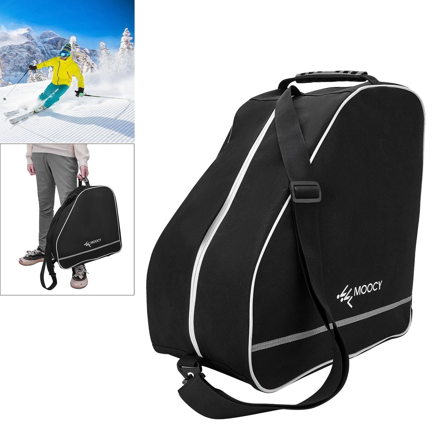 Ski Boot Bag -Ski Boots Snowboard Boots Bag Waterproof Travel Boot Bag for Ski Helmets, Goggles, Gloves, Ski Apparel & Boot Storage