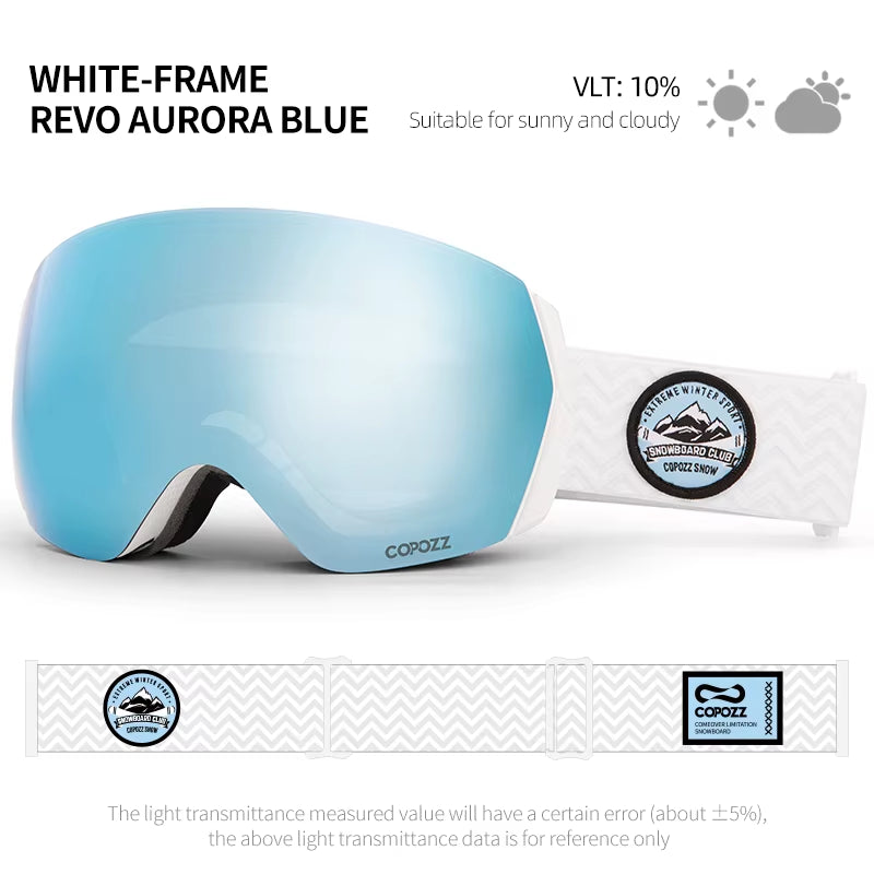 Ski Goggles Men Women UV400 Anti-Fog Ski Eyewear Snow Glasses Adult Snowboard Goggle with Night Yellow Lens and Case Set