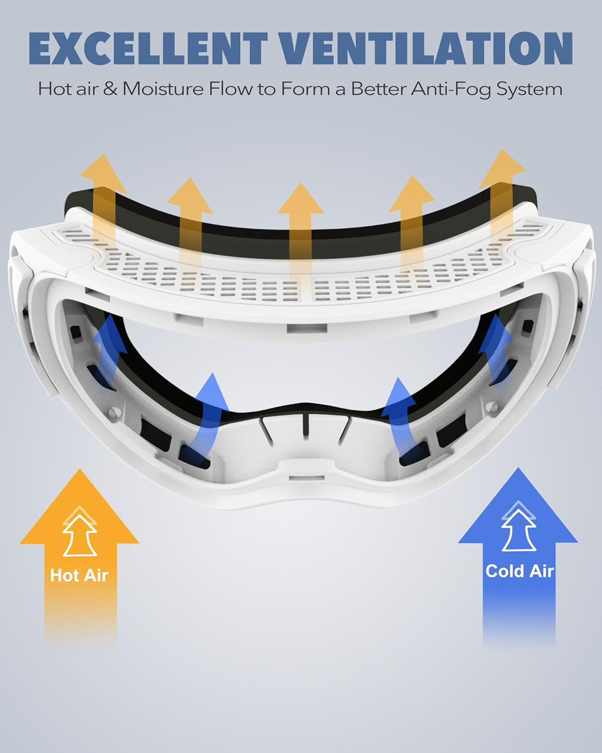 Ski Goggles OTG for Women Men Adult Youth-Over Glasses Snow Goggles-Interchangeable Lens,Anti Fog Snowboard Goggles
