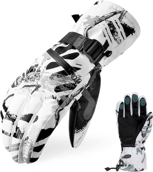 Ski Gloves - Waterproof Winter Snowboarding Gloves for Men & Women, Touchscreen Compatible, Warm below -30F
