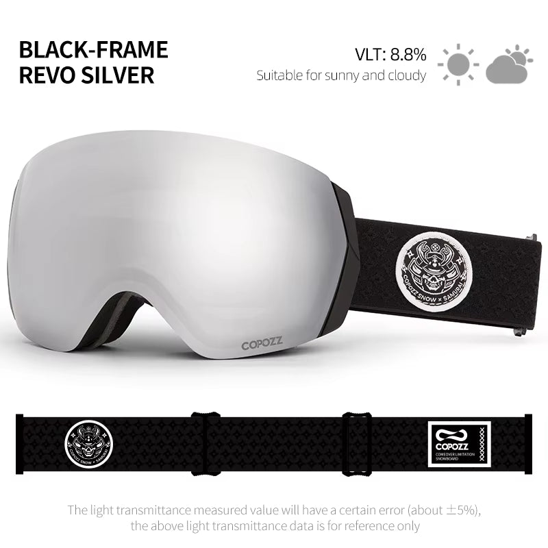 Ski Goggles Men Women UV400 Anti-Fog Ski Eyewear Snow Glasses Adult Snowboard Goggle with Night Yellow Lens and Case Set