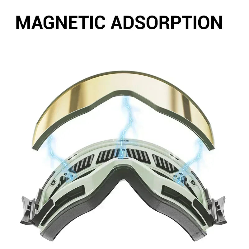 Winter Professional Men Women Ski Goggles Set Magnetic Quick-Change Double Layers Anti-Fog Snowboard Goggles Adults