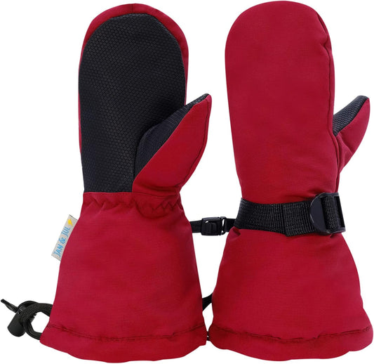 Girls’ Insulated Waterproof Snow Mittens for Toddler and Kids