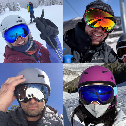 Ski Goggles,Winter Snow Sports Goggles with Anti-Fog UV Protection for Men Women Youth Interchangeable Lens - Premium Goggles