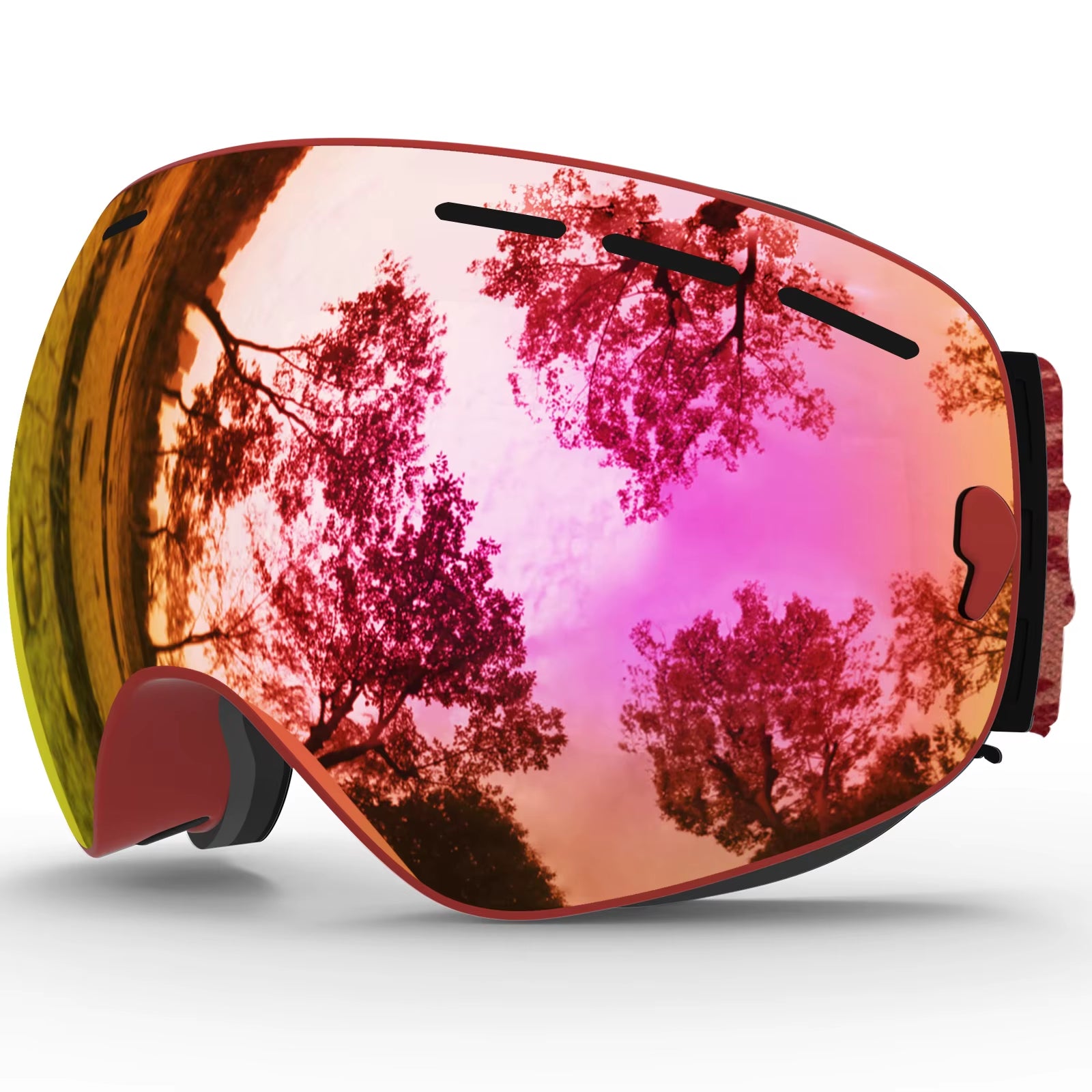 Ski Goggles,Winter Snow Sports Goggles with Anti-Fog UV Protection for Men Women Youth Interchangeable Lens - Premium Goggles