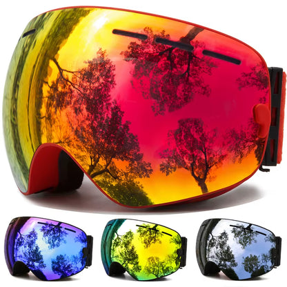 Ski Goggles,Winter Snow Sports Goggles with Anti-Fog UV Protection for Men Women Youth Interchangeable Lens - Premium Goggles