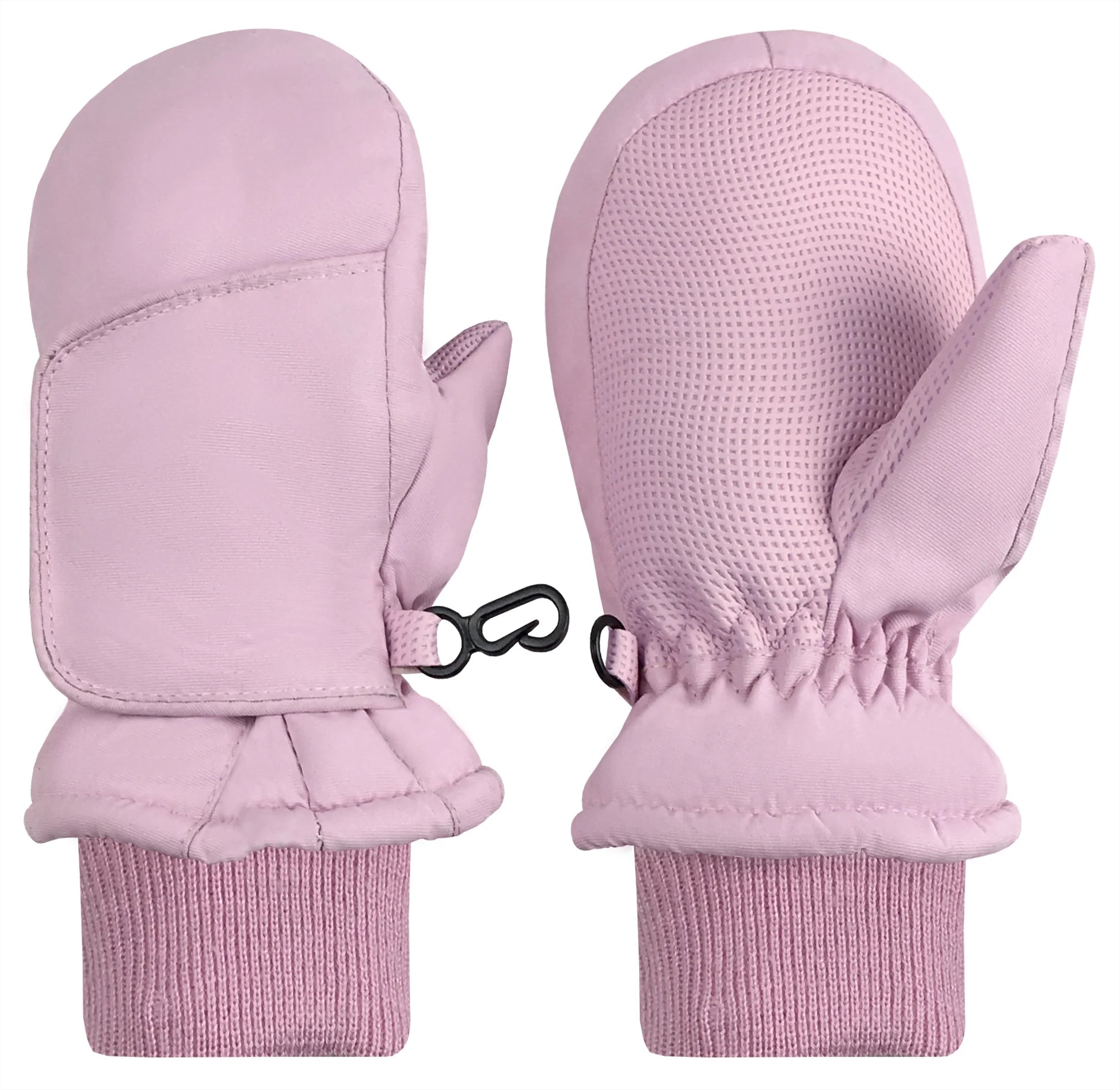 Kids Toddler Waterproof Thinsulate Mittens Winter Snow Boys Girls Easy-On Female Pink