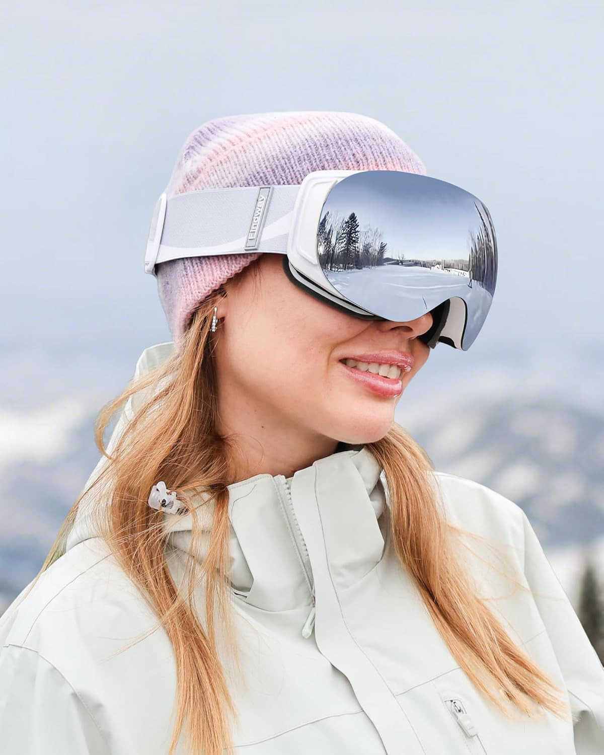 Ski Goggles OTG for Women Men Adult Youth-Over Glasses Snow Goggles-Interchangeable Lens,Anti Fog Snowboard Goggles