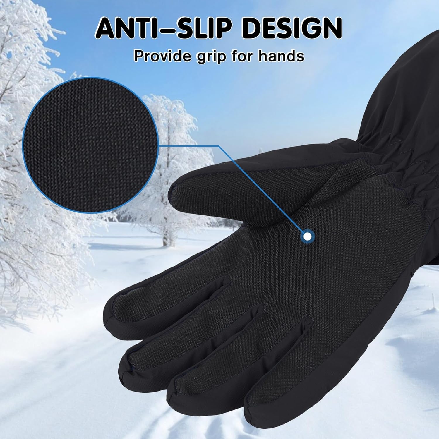 Kids Waterproof Warm Winter Ski Gloves for Boys & Girls - Sport Mittens