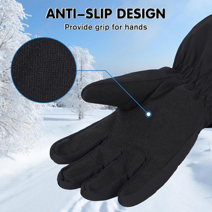 Kids Waterproof Warm Winter Ski Gloves for Boys & Girls - Sport Mittens
