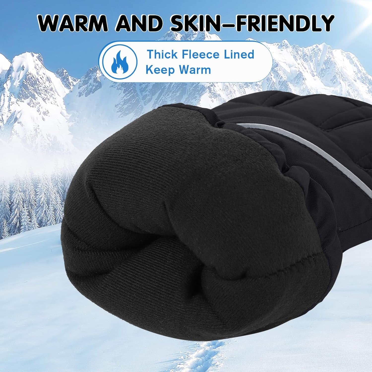Kids Waterproof Warm Winter Ski Gloves for Boys & Girls - Sport Mittens